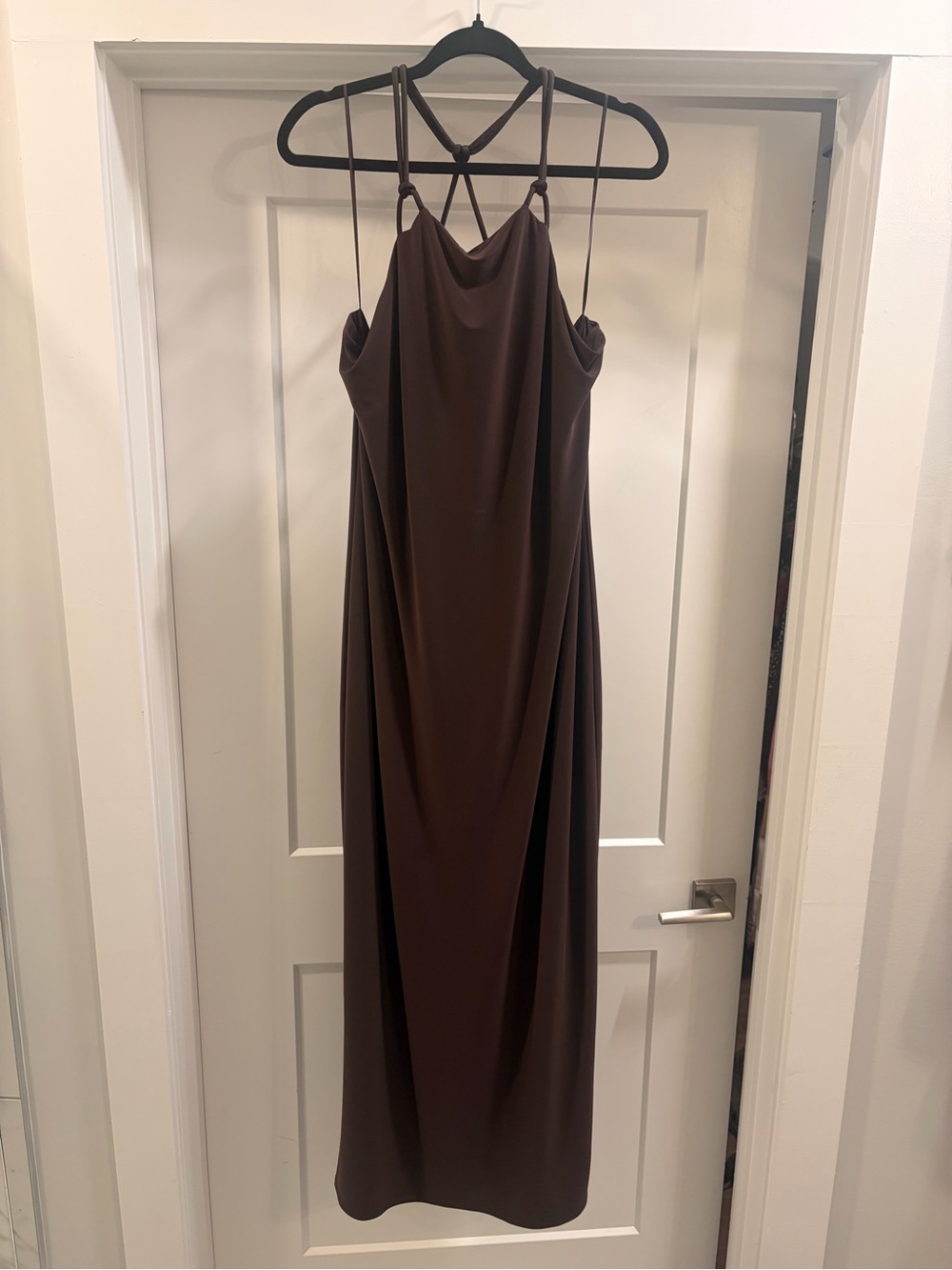 Brown Strappy Slip Dress - Brand Unspecified